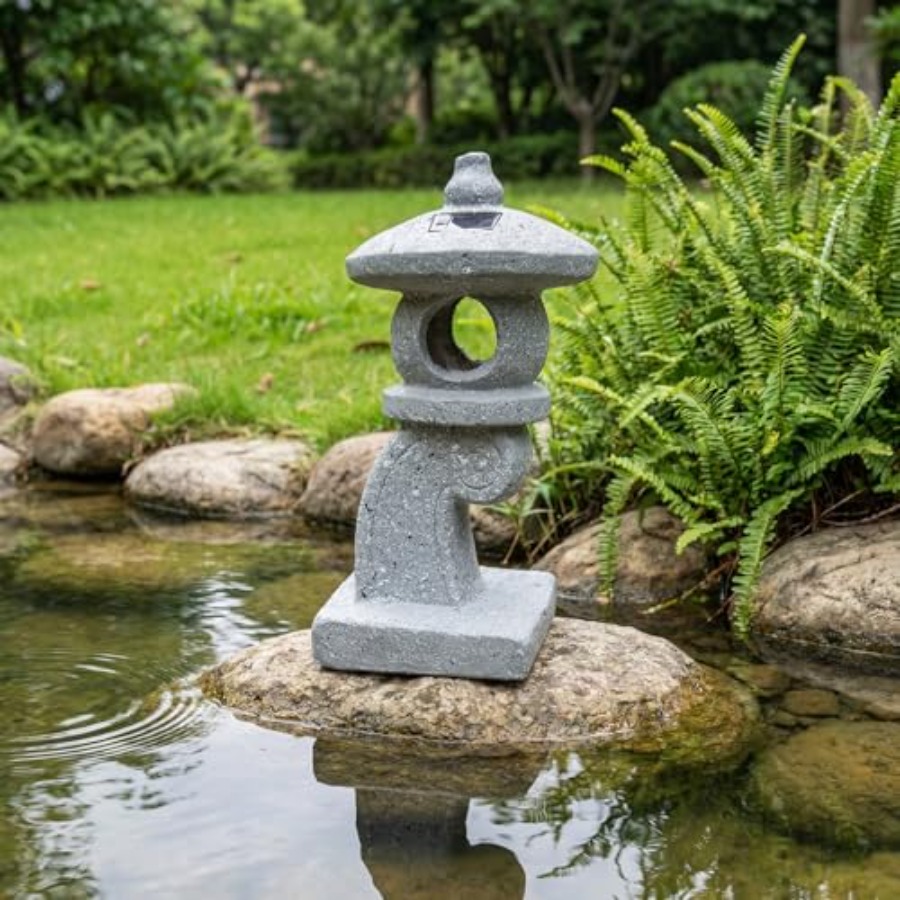 Outdoor Zen Lighting - Estátua de Jardim Pagode Zen Asiático