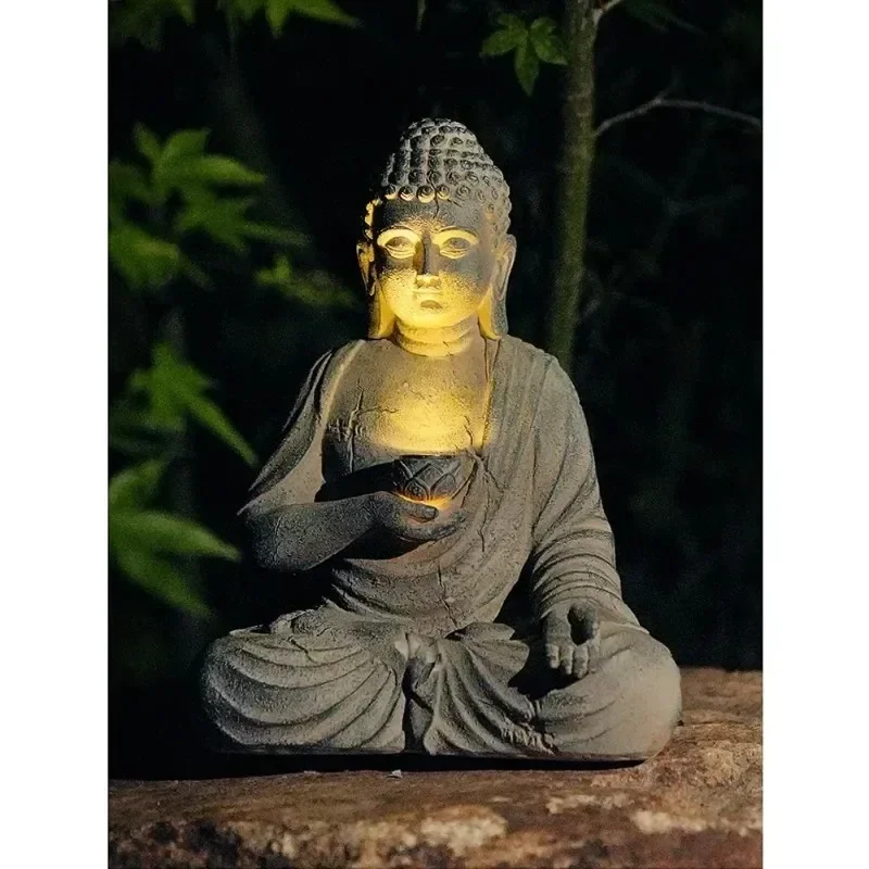 Outdoor Zen Lighting - Estátua de Buda em Resina com