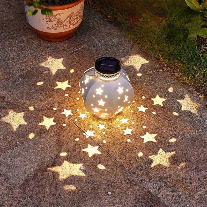 Hanging Outdoor Lighting - Luminária Projetora Solar Suspensa para Jardim,
