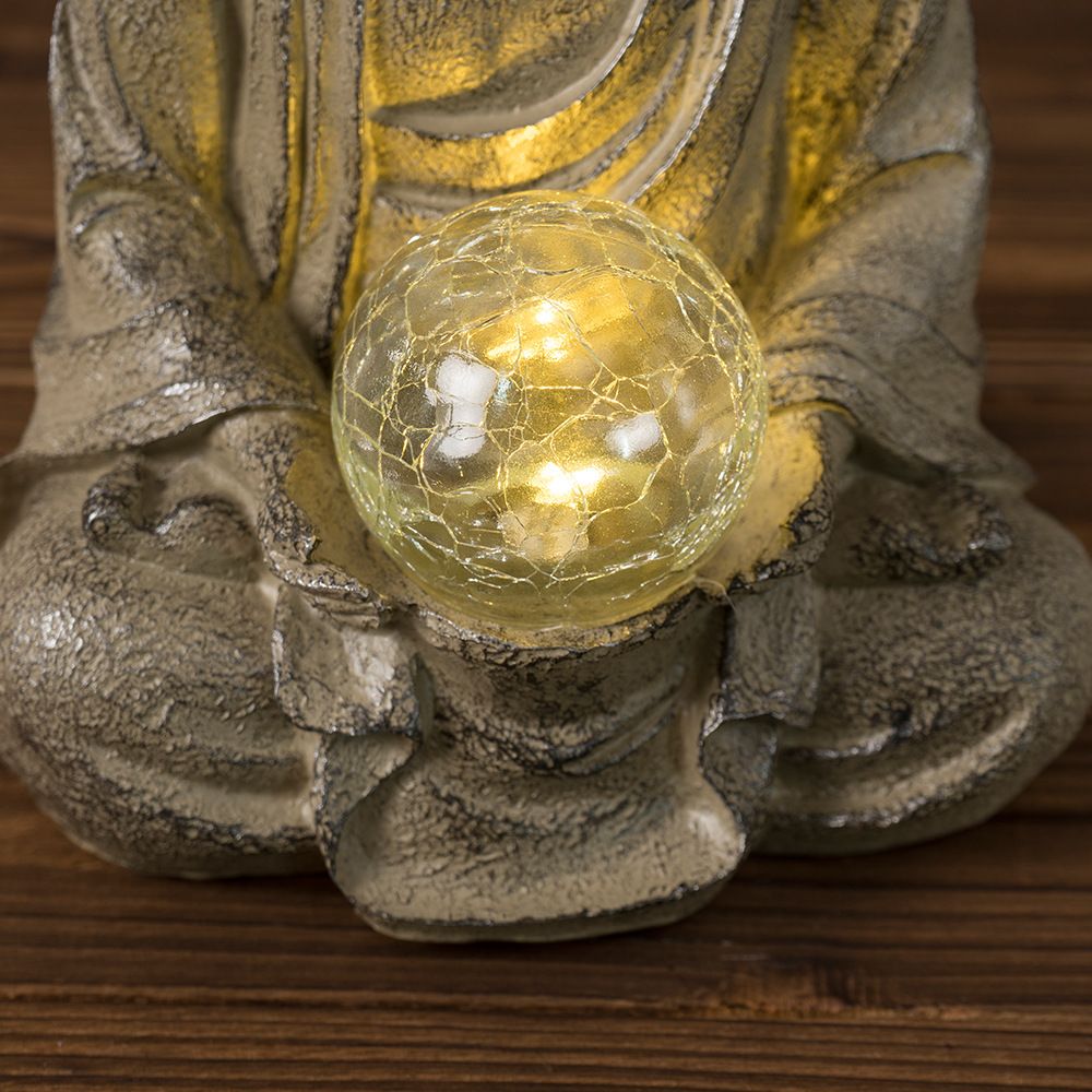 Outdoor Zen Lighting - Estátua de Buda em resina de