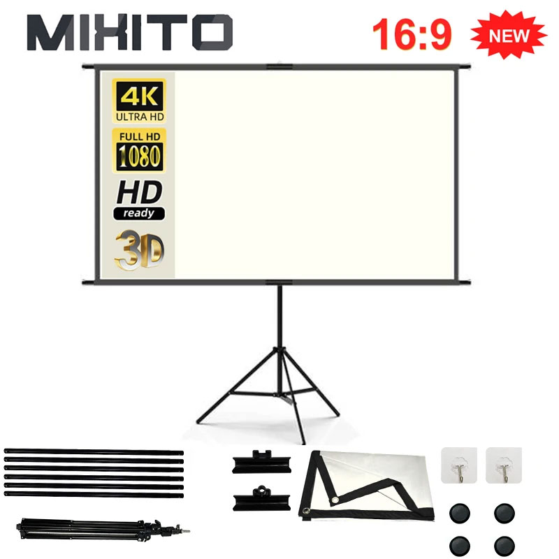 Outdoor Lighting Grid Screen - MIXITO-Tela para projetor anti-luz com suporte,