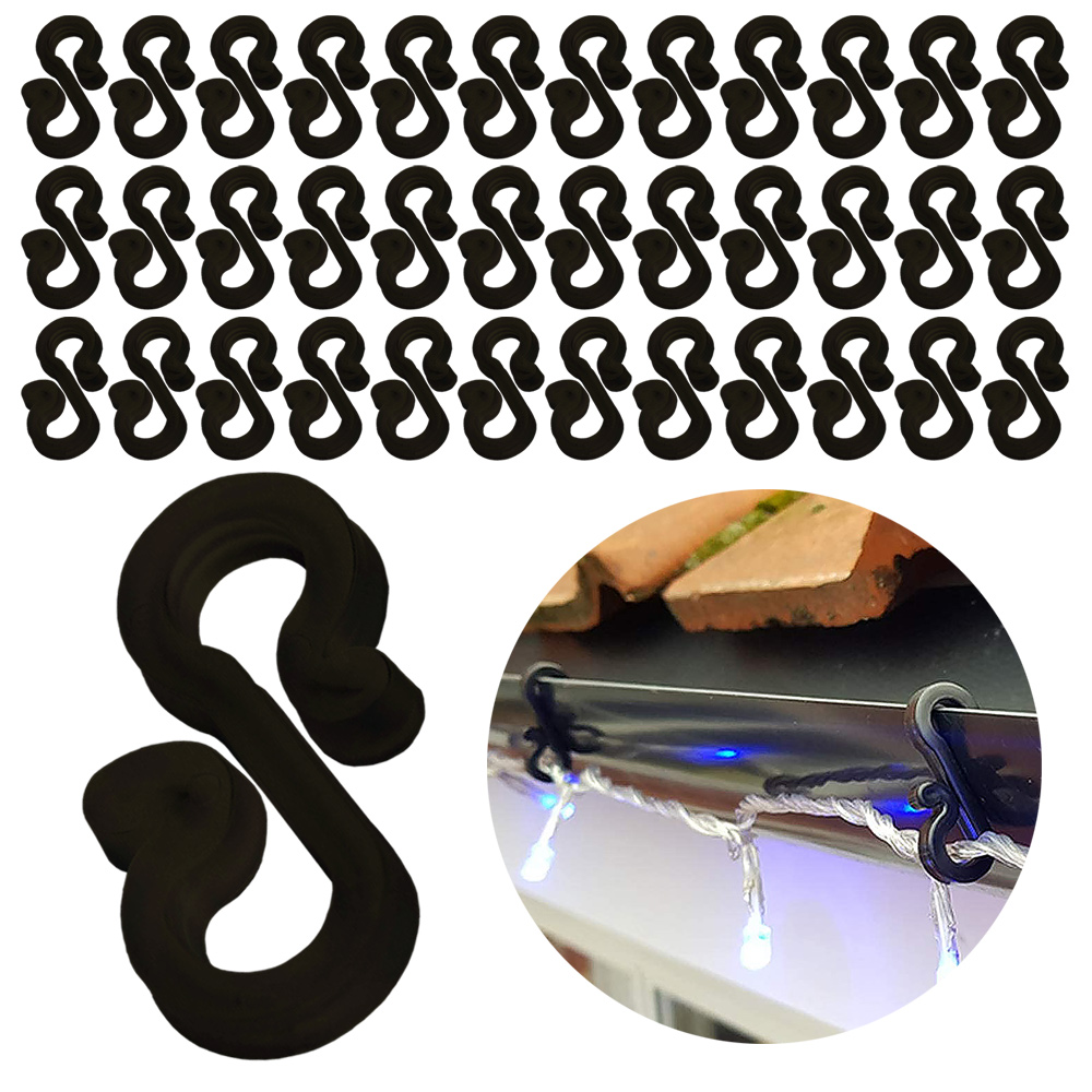 Outdoor Lighting Cable - 120 pçs ganchos de plástico ganchos