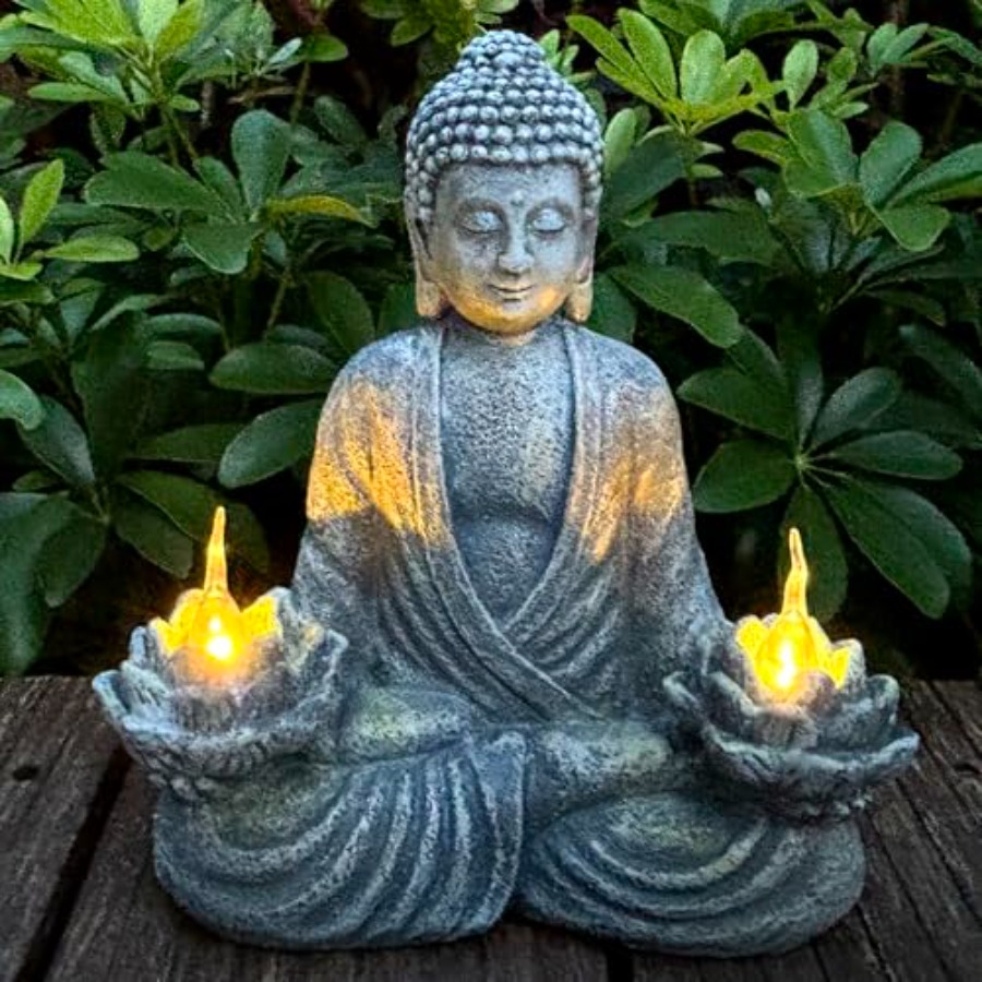 Outdoor Zen Lighting - Estátua de Buda para Decoração Interna