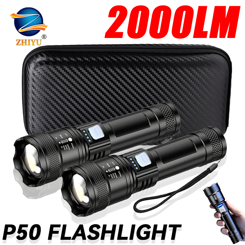 Outdoor Lighting Usa - Lanterna tática led 2000lm, recarregável por