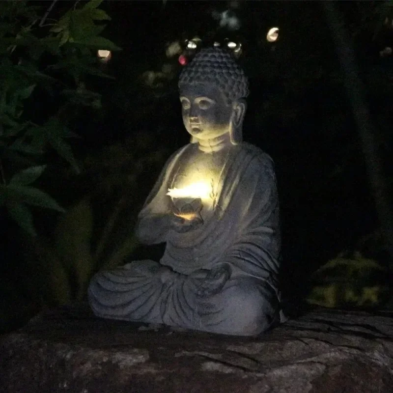 Estátua de Buda em Resina com  - Outdoor Zen Lighting avaliação e preço