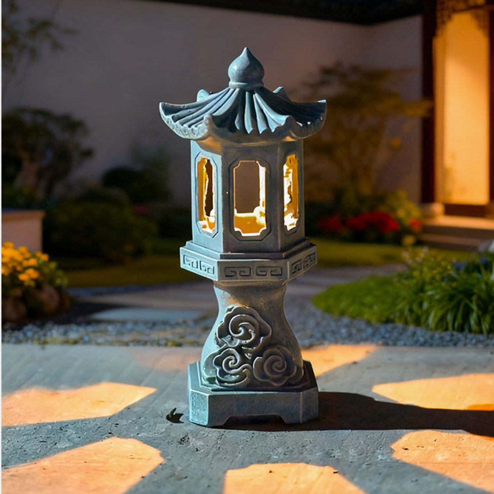 Lanterna de pagode solar zen c - Outdoor Zen Lighting avaliação e preço