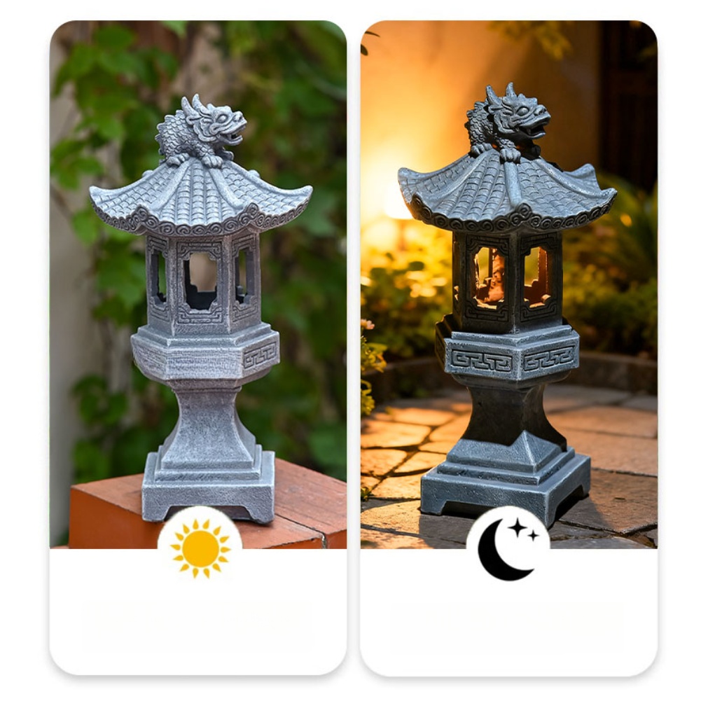 Lanterna de pagode solar zen c - Outdoor Zen Lighting avaliação e preço