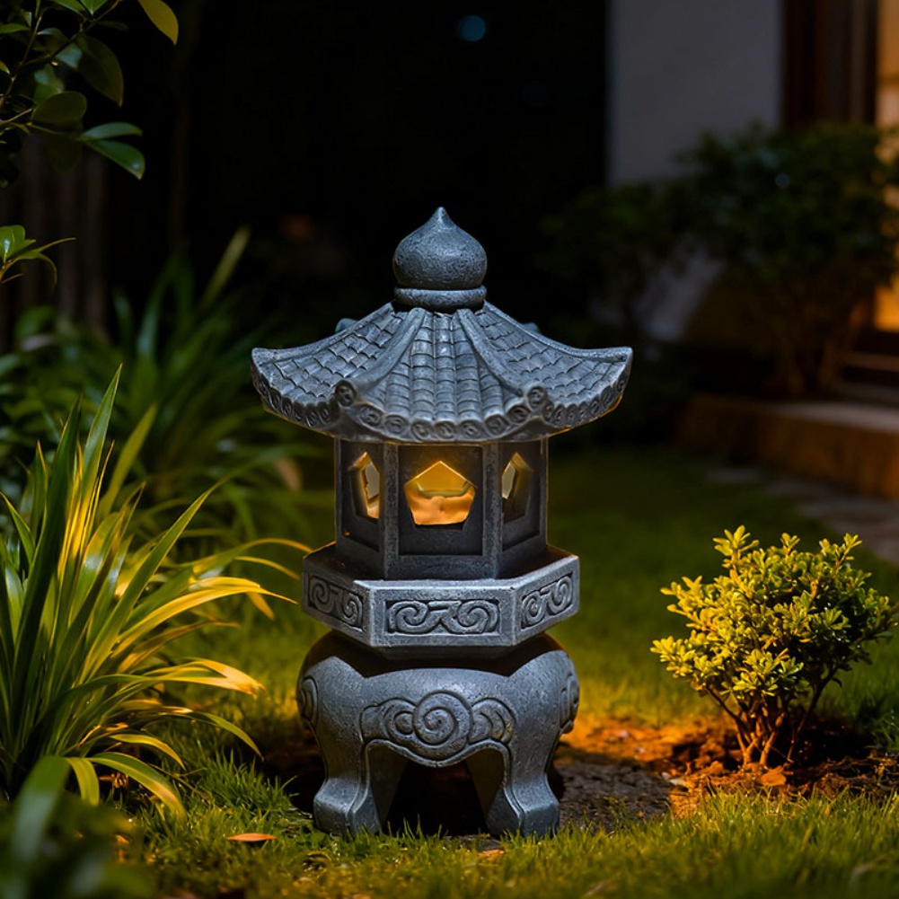Lanterna de pagode solar zen c - Outdoor Zen Lighting avaliação e preço