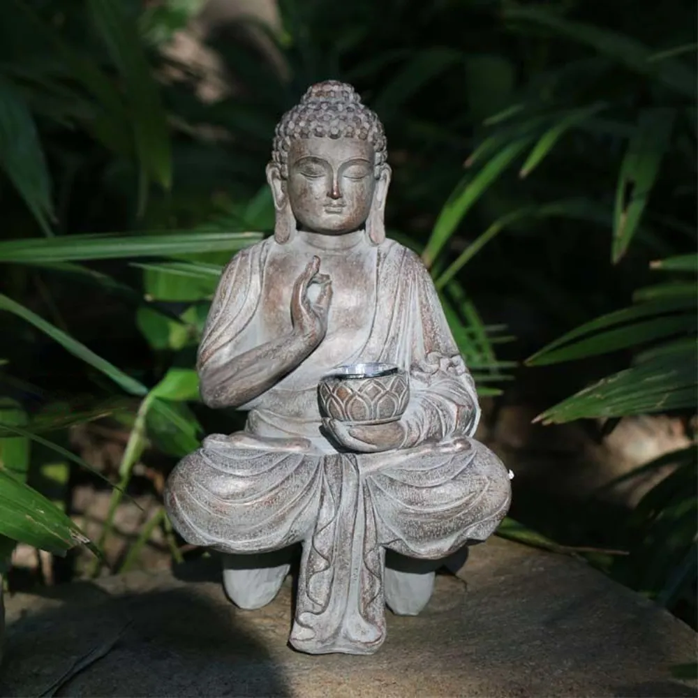 Estátua de buda solar ao ar li - Outdoor Zen Lighting avaliação e preço