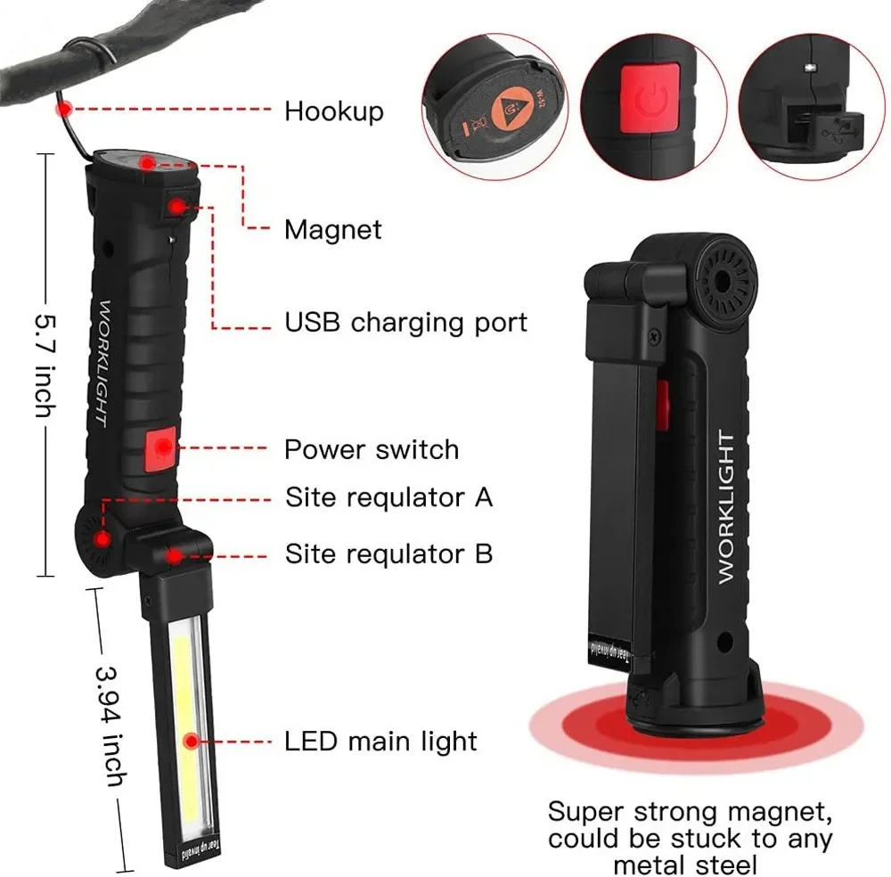 Lanterna led cob portátil usb  - Hanging Outdoor Lighting avaliação e preço