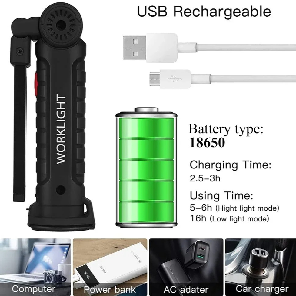 Lanterna led cob portátil usb  - Hanging Outdoor Lighting avaliação e preço