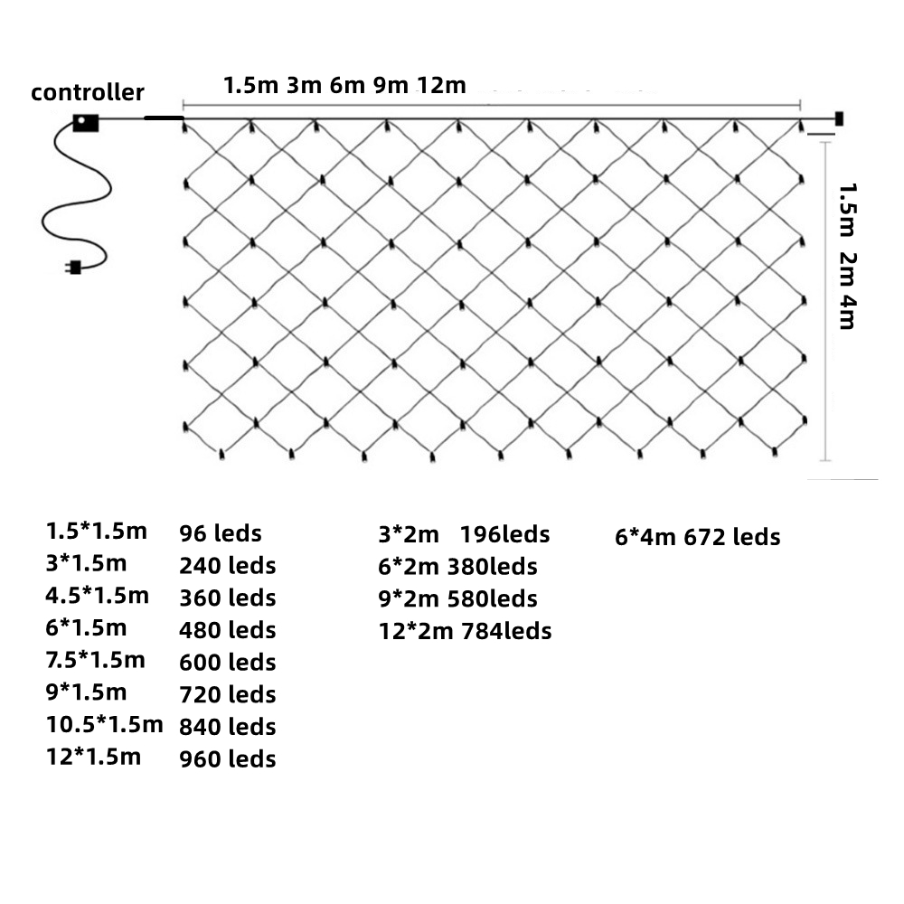 Luzes de LED em Rede de Malha  - Outdoor Lighting Grid Screen avaliação e preço