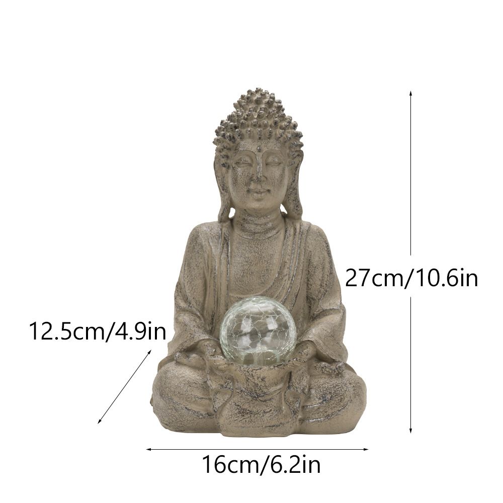 Estátua de Buda em resina de 2 - Outdoor Zen Lighting avaliação e preço