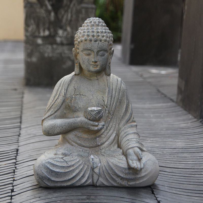 Resina solar estátua de buda e - Outdoor Zen Lighting avaliação e preço