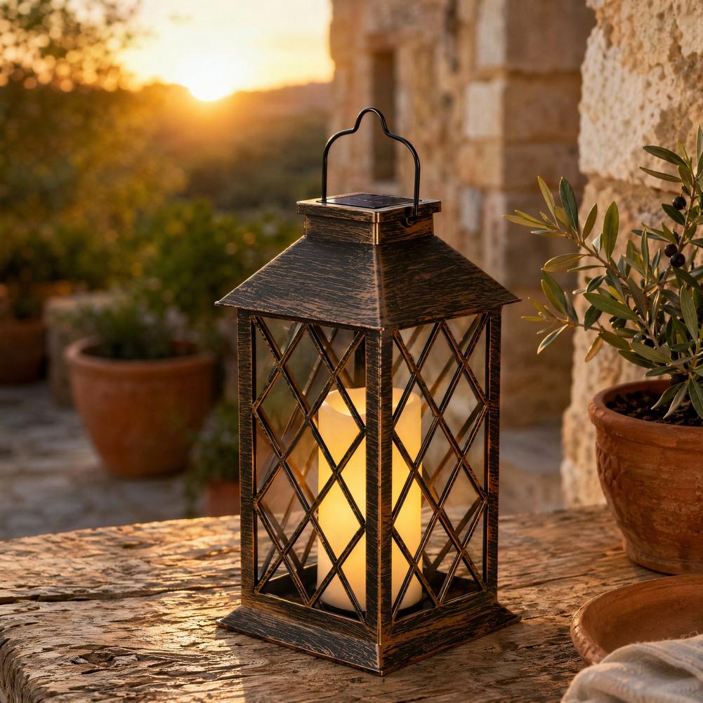 Lanterna Solar Retrô, Lanterna - Hanging Outdoor Lighting avaliação e preço