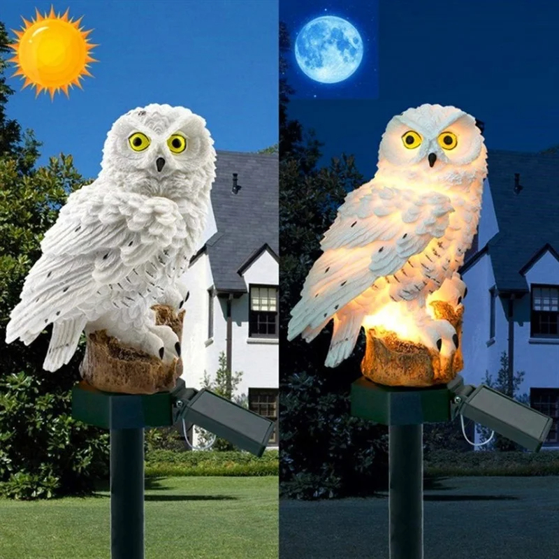 Estátua de Coruja Solar com Lu - Outdoor Lighting Ideas avaliação e preço