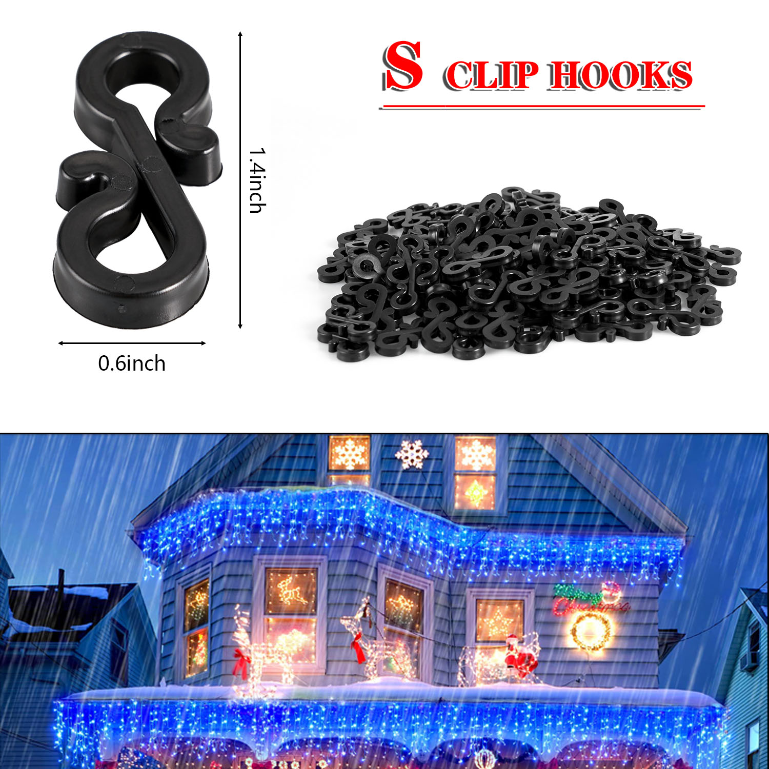 120 pçs ganchos de plástico ga - Outdoor Lighting Cable avaliação e preço