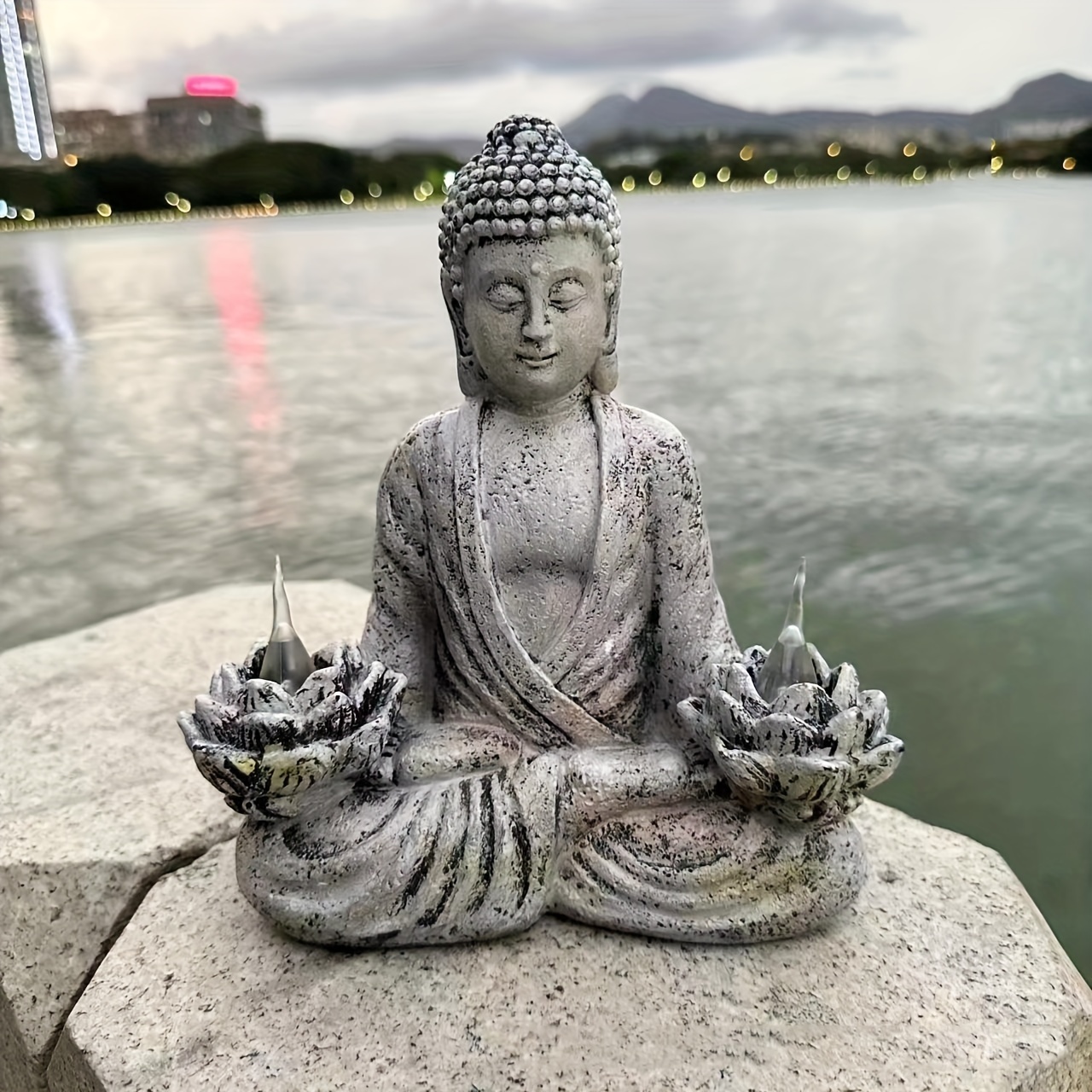 Zen-Inspirado Solar-Powered Bu - Outdoor Zen Lighting avaliação e preço