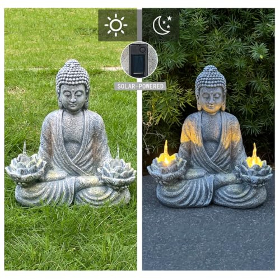 Estátua de Buda para Decoração - Outdoor Zen Lighting avaliação e preço