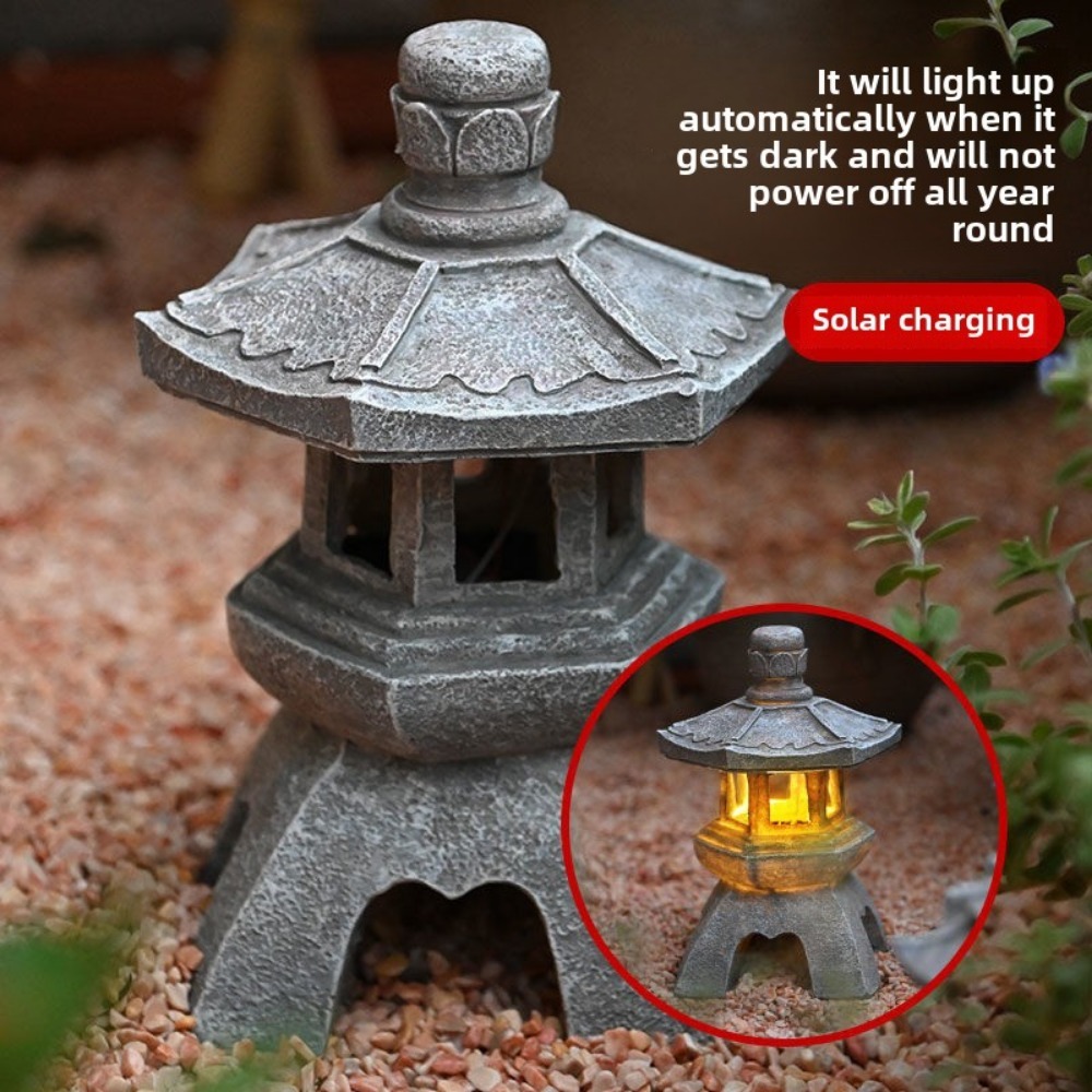 Luz solar zen pedra pagode dec - Outdoor Zen Lighting avaliação e preço
