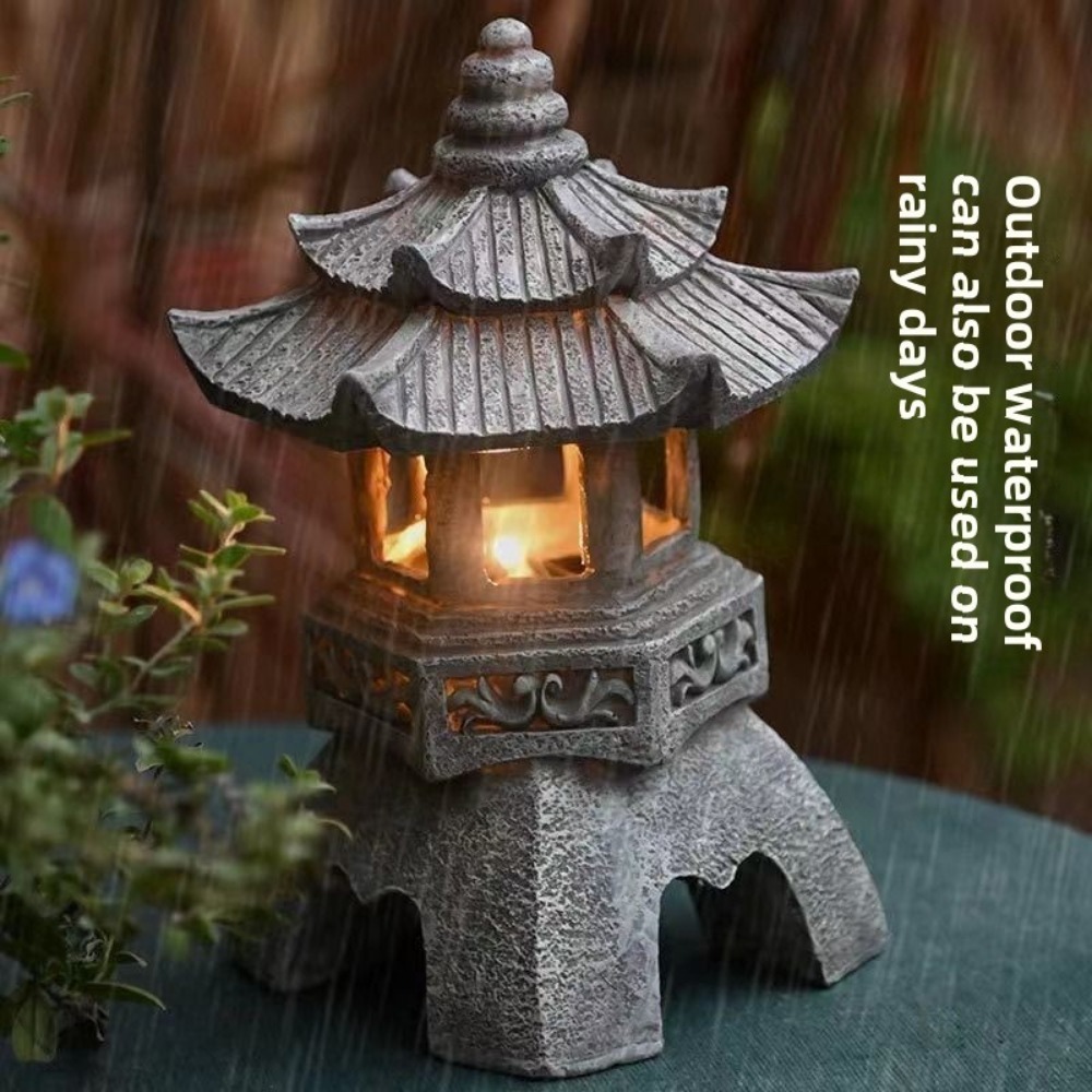 Luz solar zen pedra pagode dec - Outdoor Zen Lighting avaliação e preço