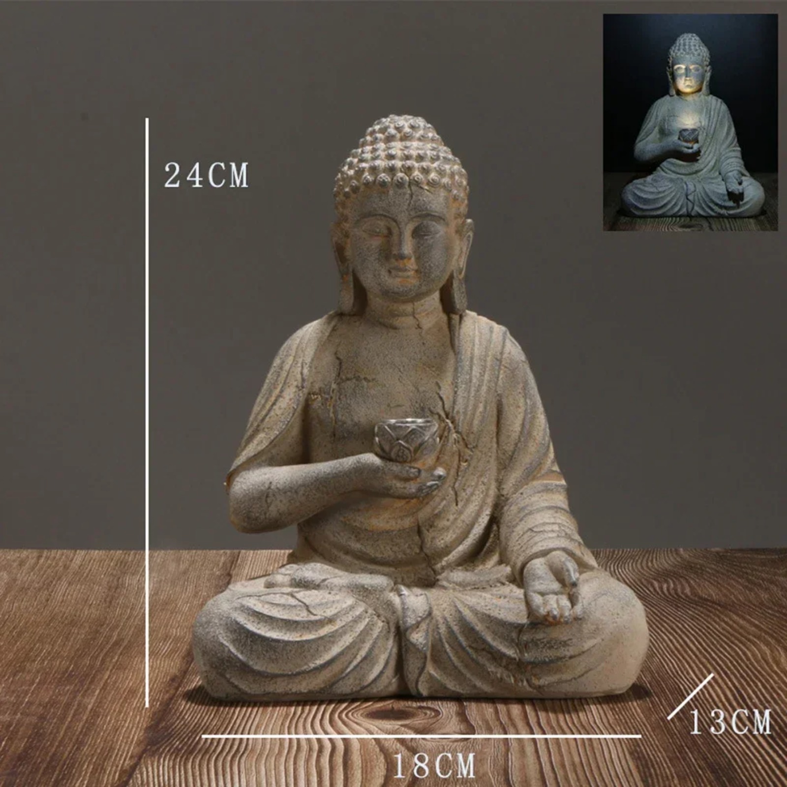 Estátua Solar de Buda para Jar - Outdoor Zen Lighting avaliação e preço