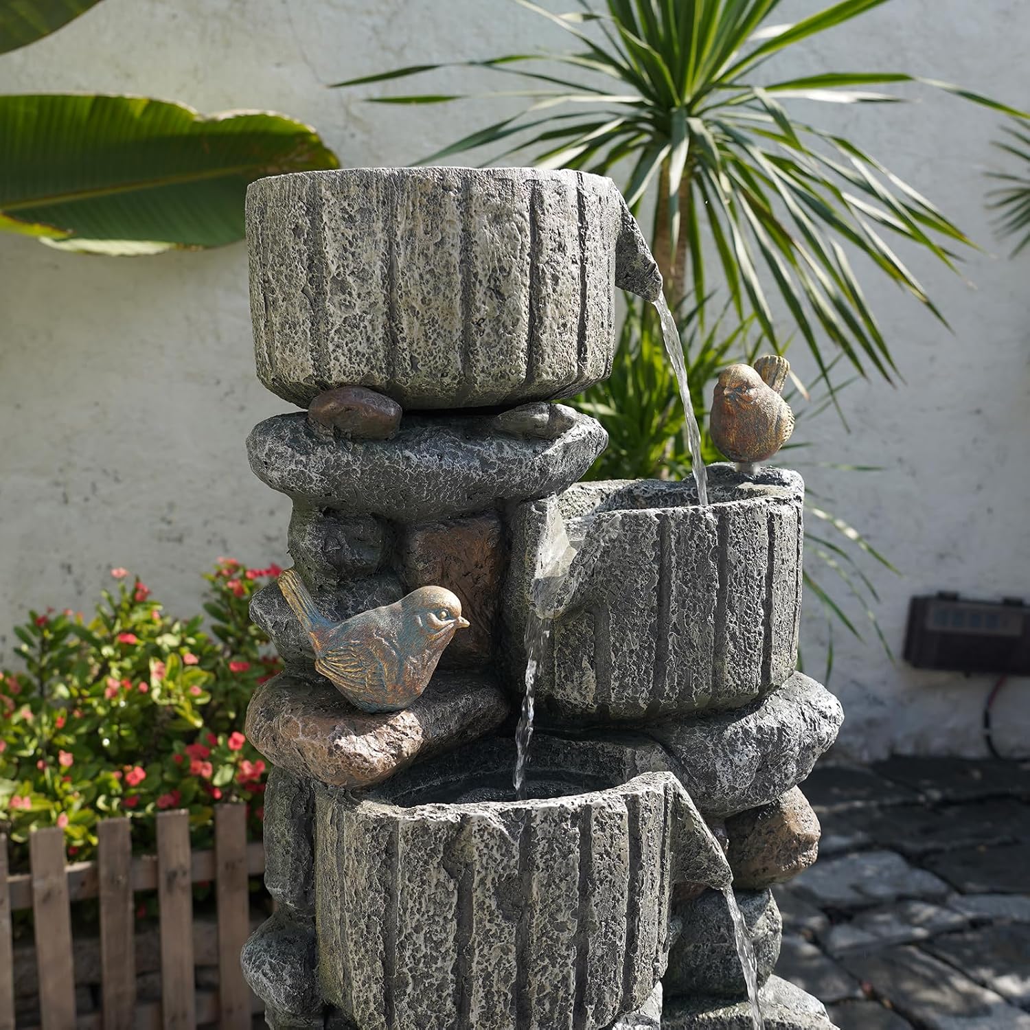 Fonte de Água em Cascata de 5  - Outdoor Lighting Deck avaliação e preço