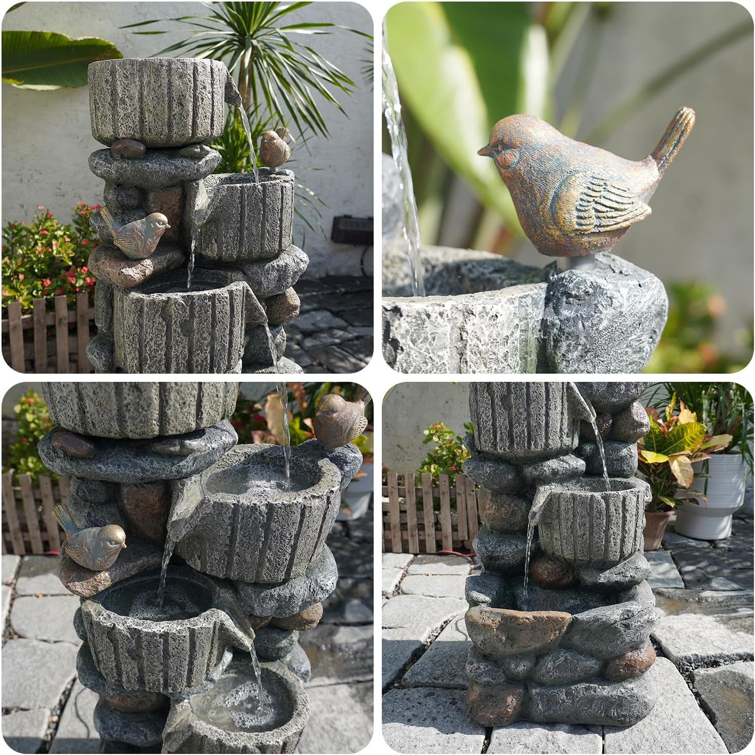 Fonte de Água em Cascata de 5  - Outdoor Lighting Deck avaliação e preço