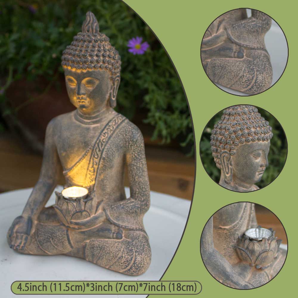 Estátua de Buda Solar com Luz  - Outdoor Zen Lighting avaliação e preço